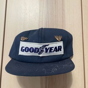 Vintage Goodyear Tires Patch Box Pin Snapback Hat